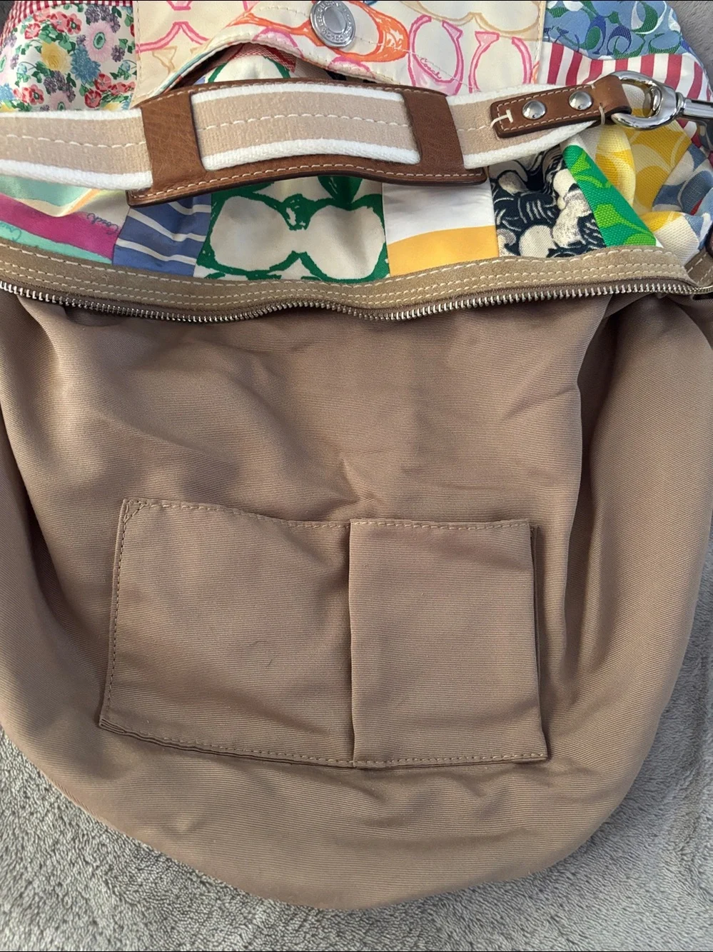 Coach Colorblock Shoulder Hobo Bag Tag Key Fob - Yellow, White, Green, Blue